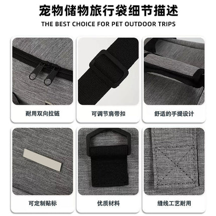Large-Capacity Dog Food and Cat Food Backpack, Pet Travel Bag, Foldable Snack Bag, Dog Bag, Cat Bag, Portable Cross-Body Bag