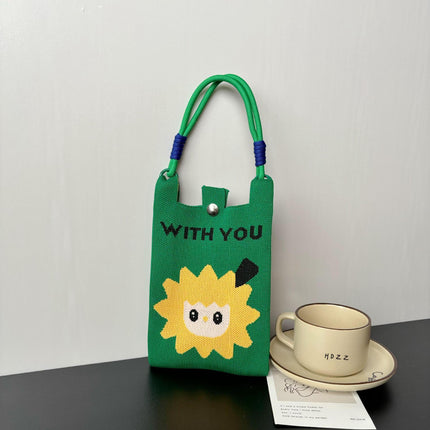 Cross-Border Mobile Phone Bag Woven Mobile Phone Bag Ins Style Woven Mobile Phone Bag Woven Tote Bag Douyin Hot Style
