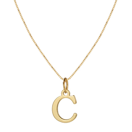 Cross-border Amazon Hot Sale Simple Stainless Steel Letter Pendant Necklace Women Alloy Box Chain 26 Letter Clavicle Chain