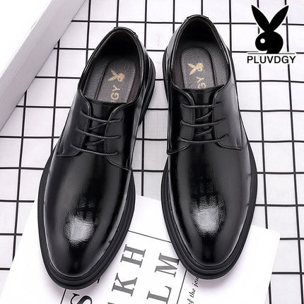 [Real soft leather] men's lace-up business formal wear high-end soft soft leather men's shoes high non-slip wear-resistant casual leather shoes