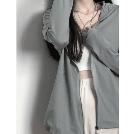 Sun Protection Clothing for Women 2025 New Trendy 2025 Summer Sun Protection Clothing Anti-Uv Breathable Ice Silk Thin Jacket