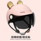 Pink memory [solid color] sunscreen short glasses