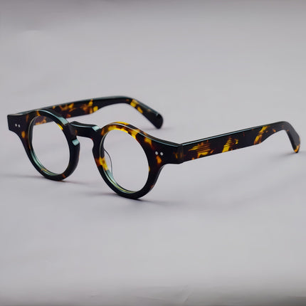 New Niche Retro Round Frame Stylish Classic Daily Versatile Plate Glasses Frame for Men and Women with Myopia and Anti-Blue Light