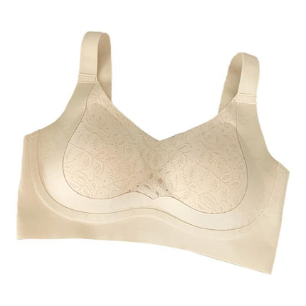 Large Chest Shown Small Underwear Women's Non-steel Rings Parammary Breast Anti-sagging Pull-up Non-marking plus size Full Cup Thin Bra