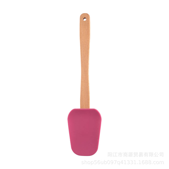 Silicone Large Scraper Special Wooden Handle Baking Silicone Kitchen Tool Cake Homemade Handmade Dessert