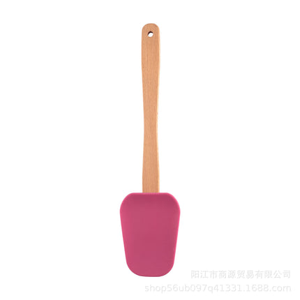 Silicone Large Scraper Special Wooden Handle Baking Silicone Kitchen Tool Cake Homemade Handmade Dessert