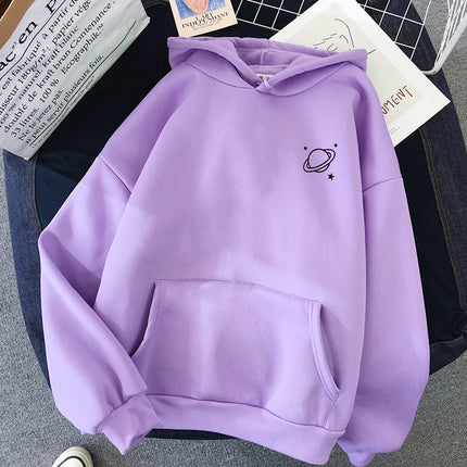 Amazon Aliexpress European and American Foreign Trade Velvet Hoodie Sweatshirt Women's Autumn and Winter Tops Women's Loose Large Size