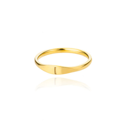 Cross-border 26 English Letter Ring Stainless Steel high quality Niche Design Light Luxury Opening Female Ring Food Ring