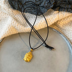 926 bodhisattva buddha necklace [black chain]