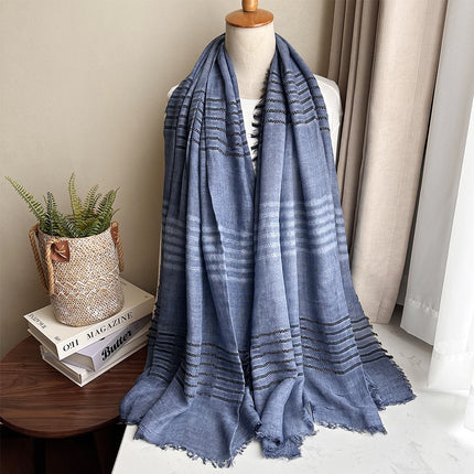 Foreign trade surplus goods clearance pick up multi-style cotton and linen scarf women's scarves literary retro long shawl scarf women