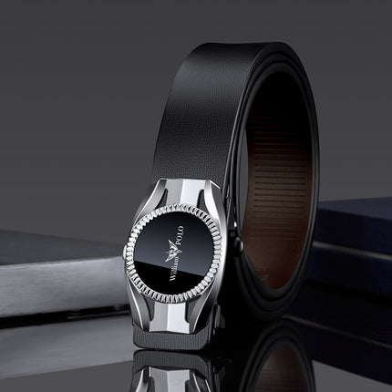 Emperor Paul Belt Men's Genuine Leather Belt Alloy Buckle Waistband Guangzhou Belt Men's High-End Wholesale