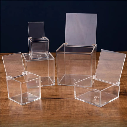 Exquisite Square Flip-Top Transparent Candy Box Food-Grade Wedding Candy Gift Packaging Acrylic Plastic Box