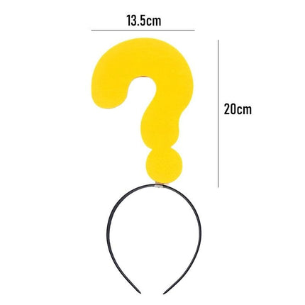 Creative headband arrow question mark symbol headband concert photo artifact fun funny headband conspicuous headband