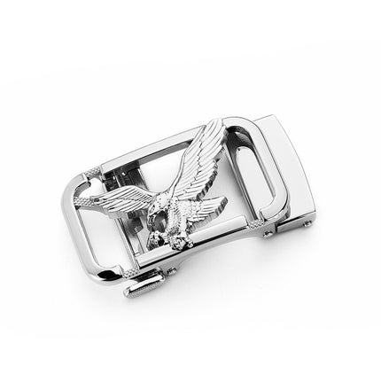 Men's Genuine Leather Belt with Alloy Automatic Buckle, High-End Cowhide Belt, Men's Accessory, Pants Belt, Cross-Border Trade