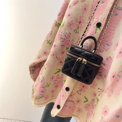 Chubby Girl plus size design soft Nuo sweater coat women's autumn and winter lazy wind loose slimming knitted cardigan sweater
