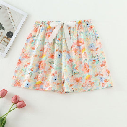 Cotton Silk Sleep Shorts for Women, Summer Thin Style, Trendy Artificial Cotton, Can Be Worn Outside, Japanese Style, Cute Home Wear
