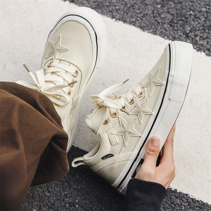 2025 New Niche Couple Board Shoes Student Low Canvas Shoes Sports Star Board Shoes Men X231