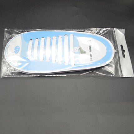 Lazy Man's Artifact, No Need to Tie Shoelace Rope, a Pair of Wide Flat I-Shaped Buckles for Adults and Kidsren, Elastic Silicone No Need to Tie Shoelaces