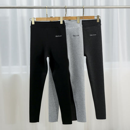 Winter New Soft Letter Embroidered Nine-Point Pants for Women to Wear Raccoon Lamb Velvet Thickeneded Velvet Leggings for Small Feet