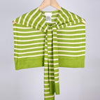 White stripes on grass green background