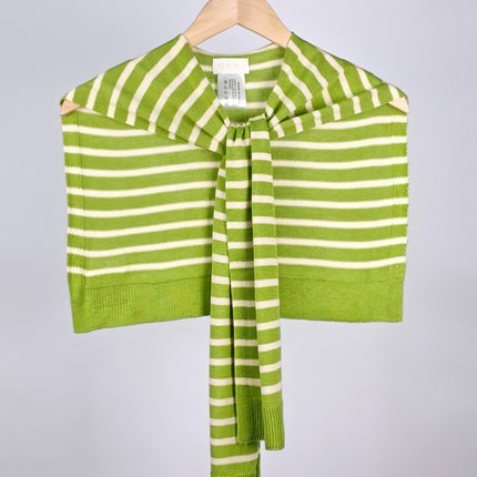 Korean Style New Striped Knitted Shawl for Women, Suitable for Spring and Autumn, Air-Conditioned Rooms, Office, Versatile and Fashionable Shoulder Scarf
