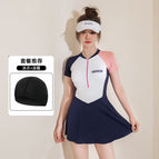 6341 pink color matching plus swimming cap / Please order free size for wholesale