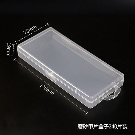 Manicure Tool Box, Nail Chip Box, Dust-Proof and Oxidation-Proof Jewelry, Multi-Grids 240 Pieces, Transparent High-Grade Plastic Storage Box