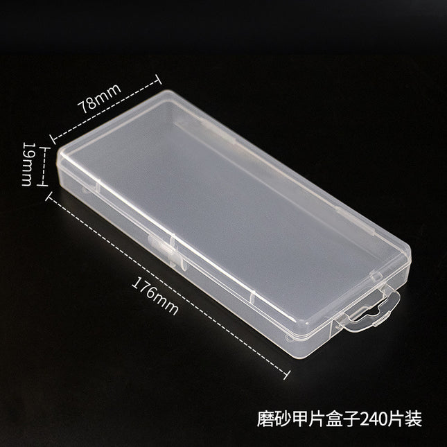 Manicure Tool Box, Nail Chip Box, Dust-Proof and Oxidation-Proof Jewelry, Multi-Grids 240 Pieces, Transparent High-Grade Plastic Storage Box