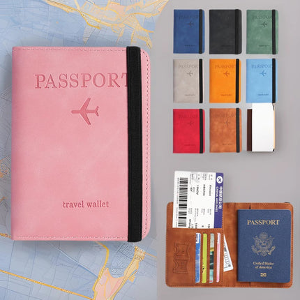 2025 Cross-border PU Leather Card Holder Passbook Holder Travelwallet Multi-function Certificate Bag Batch