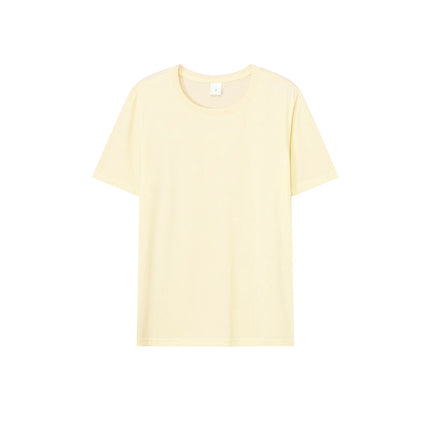Loose-Fitting | 50-Count Double Yarn T-Shirt Ice Silk Cotton Round Neck Short-Sleeve T-Shirt Moisture-Wicking Business Casual Half-Sleeve for Men