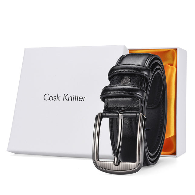 Foreign Trade Hot Selling Belt Men's Belt Pin Buckle Real Cowhide Simple Retro Denim Style Men's Trousers with Fixed LOGO