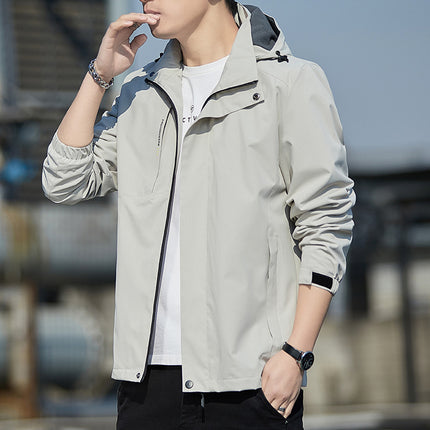 Jacket Outdoor Winter Jacket Men's Velvet Thickeneded Cotton Coat Windproof Warm Waterproof Cold-Proof Clothing Large Size Mountaineering Clothing