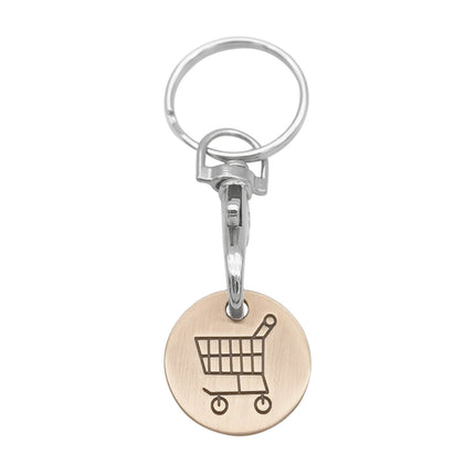 Cross-border European and American supermarkets push shopping cart logo coins metal tokens lobster chain key chain advertising gifts