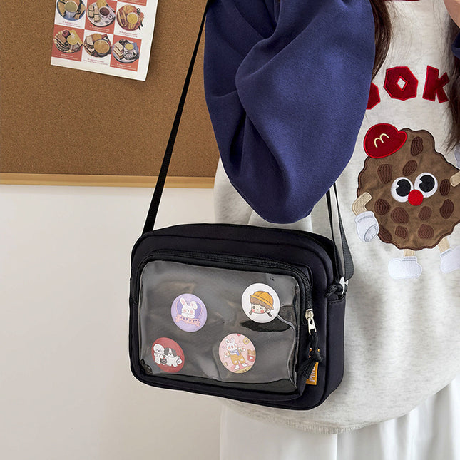 Japanese Girl Ins Transparent Pain Bag Snack Shoulder Crossbody Bag Women's All-match Casual Mobile Phone Small Bag