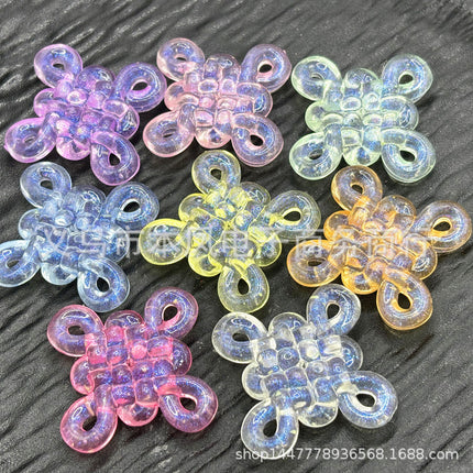 Acrylic Fine Flash Mermaid Ji Luminous Chinese Knot Hanging Beads DIY Jewelry Mobile Phone Chain Car Hanging Handmade Material Accessories