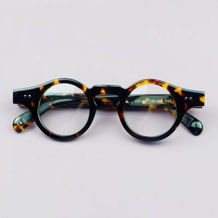 New Niche Retro Round Frame Stylish Classic Daily Versatile Plate Glasses Frame for Men and Women with Myopia and Anti-Blue Light