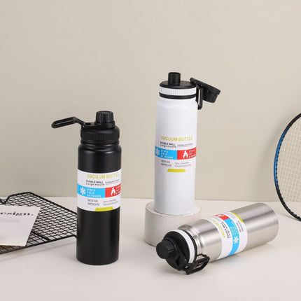 New thermos cup 304 stainless steel double-layer cup portable travel space pot large capacity outdoor sports water bottle