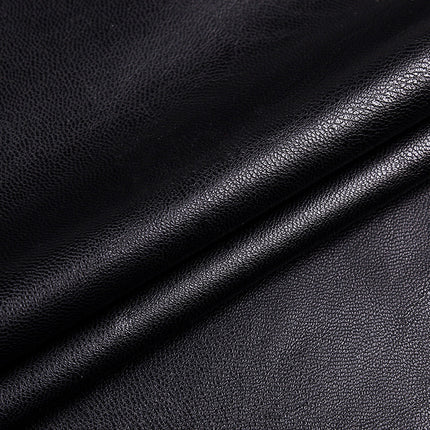 Elastic Pu Soft Leather Fabric with Fine Grain for Bags and Shoes, Flat Elastic Clothing Material, Plain Weave Garment Accessories for Cross-Border Trade