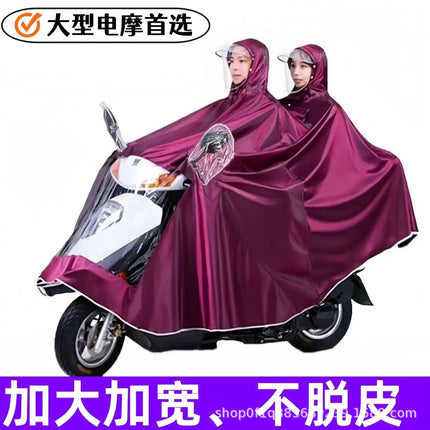 Morandi Electric Poncho Raincoat Anti-rainstorm Full-body Electric Motorcycle Single Extra-large Thickened Men's and Women's New Style
