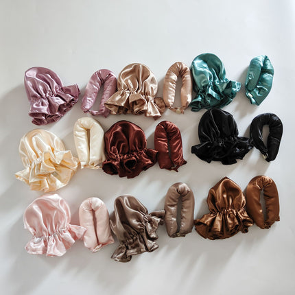 Tiktok new no heat curling stick BUN BONS curly hair cover suit lazy curly hair big wave curly hair