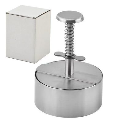 Amazon Hamburger Meat Press Push-Type Round 304 Stainless Steel Manual Meat Press Mold Household Kitchen Tools