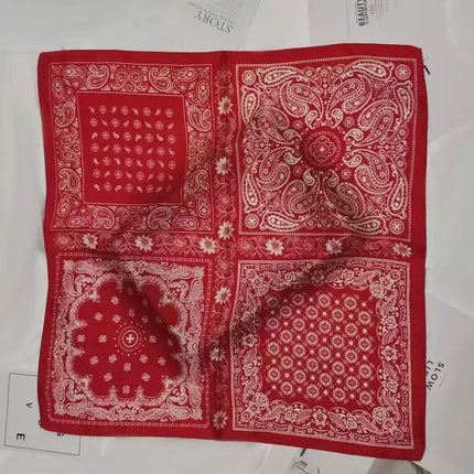 Simulated Silk Printed Silk Scarf for Women, Korean Cashew Leopard Print Headscarf, Four-Season Scarf, Professional Scarf Wholesale