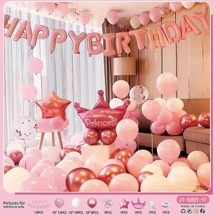 Birthday Balloon Party Decorations Scene Layout Background Wall Dressing Supplies Premium Feeling Package Foreign Trade suit