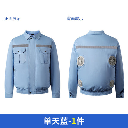 Summer Four-Fan Air-Conditioned Clothing Cooling and Refrigeration Reflective Sun Protection Clothing with Fan Outdoor Labor Protection Work Clothes
