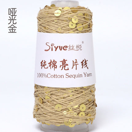 Siyue pure cotton sequined yarn size beads 3+6 hand-woven yarn tube yarn factory wholesale wool ball cross-border