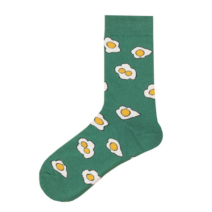 Street style cotton mid-tube socks 22 spring men's fashion brand stockings personality European and American women's pile socks sports skateboard socks