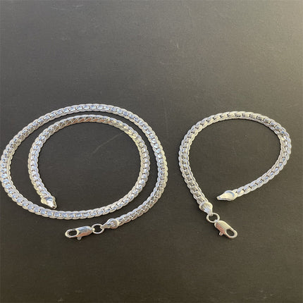 Foreign trade export silver plated car lace bracelet necklace set Korean best selling spot supply set wholesale T023