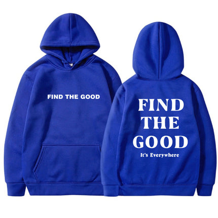Foreign Trade Women's Velvet Sweatshirt Plain Letter Print Kangaroo Flap Pocket Pants Drawstring Print Hoodie