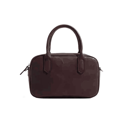 Cross-border New Style Simple Vegetable Tanning Wide Wide Wide Toe Layer Cowhide Small Square Bag Women's Casual Large Capacity Handbag Crossbody Bag