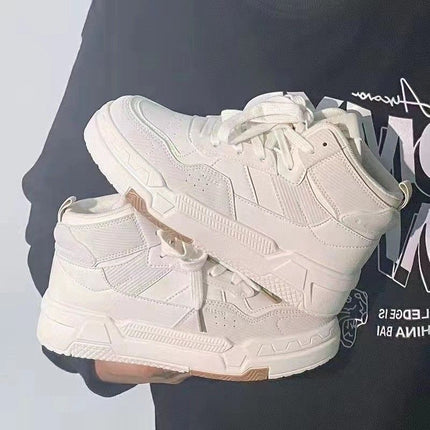 Autumn and Winter New High-Top Sneakers for Women, College Style Niche Original Thick-Soled Sneakers, Versatile Fashionable Casual White Shoes